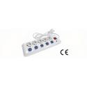 MAURER MULTIPLA 5 SCHUKO/BIPASSO CAVO+INT C/PROTEZ