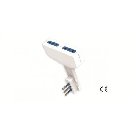 MAURER ADATTATORE 2PR SALVASPAZIO 2P+T 16A BIANCO
