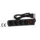 MAURER MULTIPLA 4 SCHUKO/BIPASSO CAVO+INT NERA