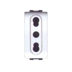 PRESA BIPASSO MYLIFE BIA 10/16A V250 ECL4045WH