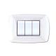 PLACCA 3 MODULI NERA (C/2 ADATT) MYLIFE ECL2983N