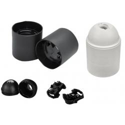 PORTALAMPADA E27 NERO LISCIO 2PZ