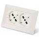 FANTON PLACCA PRECABLATA 3POSTI 2PR SCHUKO BIP IP20