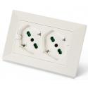 FANTON PLACCA PRECABLATA 3POSTI 2PR SCHUKO BIP IP20