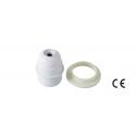 MAURER PORTALAMPADE E27 C/FILETTO+GHIERA BIANCO