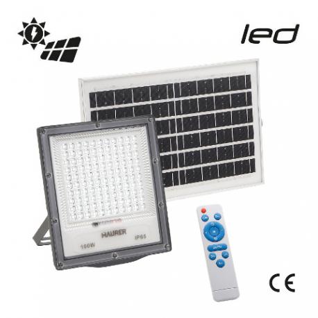 PROIET LED SOLARE C/TEL 100W 1000LM IP65 ECOV - 1000 lumen