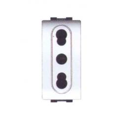 PRESA BIPASSO MYLIFE NER 10/16A V250 ECL4045