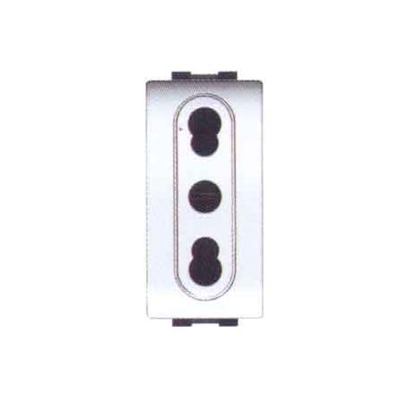 PRESA BIPASSO MYLIFE NER 10/16A V250 ECL4045
