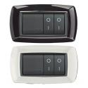 PLACCA 4 MODULI BIANCA MYLIFE C/ADATTATORI ECL2984WH