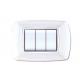 PLACCA 3 MODULI BIANCA MYLIFE C/ADATTATORI ECL2983WH