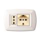 PLACCA PER PRESA SHUKO + 1 MODULO TONDO' ECL2598 WH
