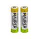 MAURER BATTERIA STILO RICARICAB 2500MAH 1.2V 2PZ AA - blister 2pz