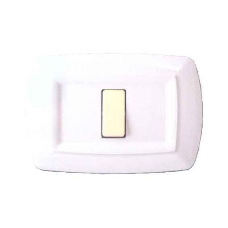 PLACCA 2 MODULI BIANCA TONDO' ECL2592WH - 2 moduli