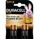 DURACELL BATTER MINIST AAA DURACELL POWERBOOST BL4PZ