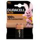 DURACELL BATTERIA TRANSISTOR 9V DURACELL+ MN1604 BL1PZ 6LR61
