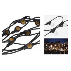 PAPILLON CATENARIA PROLUNG 10P/LAMP E27 IP54 10MT NERA