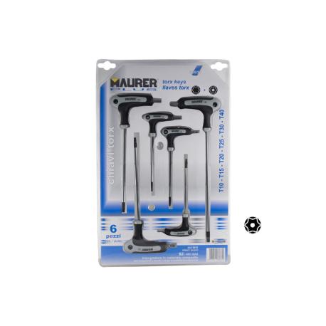MAURER PLUS CHIAVI MASCHIO TORX MPLUS C/IMPUGN T10-40 6PZ