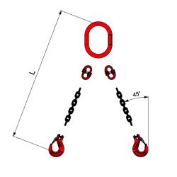 STROPS TIRANTE CATENA 2BR D.8 1.0MT G/BKG ###