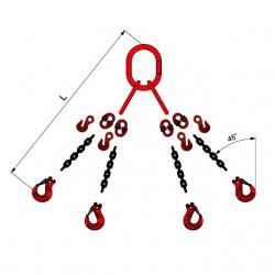 STROPS TIRANTE CATENA 4BR D.7 2.5MT G/BKG+ACCOR ###