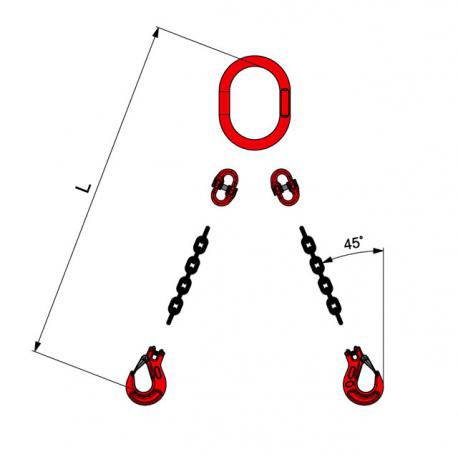 STROPS TIRANTE CATENA 2BR D.8 1.5MT G/BKG ###