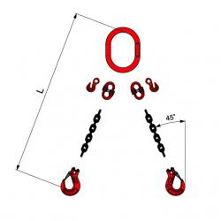 STROPS TIRANTE CATENA 2BR D.7 3.0MT G/BKG+ACCOR ###