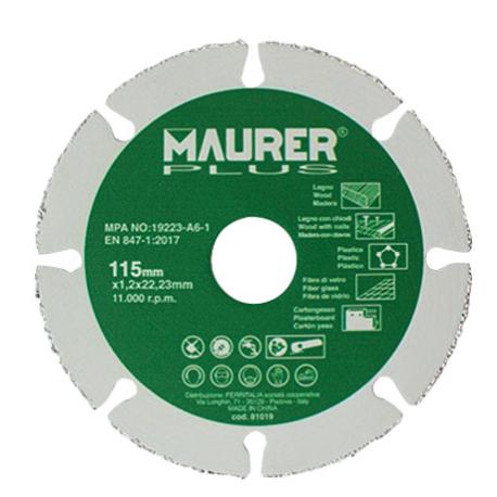 MAURER PLUS DISCO MPLUS MARMO 230X3.0X22MM - centro depresso