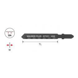 MAURER PLUS LAME SEGHETTO MPLUS-BOSCH T101D X LEGNO 5PZ T101D - legno-plastica - taglio veloce fino a mm 60
