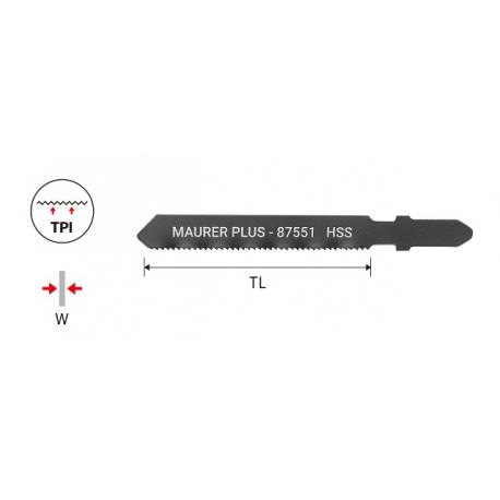MAURER PLUS LAME SEGHETTO MPLUS-BOSCH T101D X LEGNO 5PZ T101D - legno-plastica - taglio veloce fino a mm 60