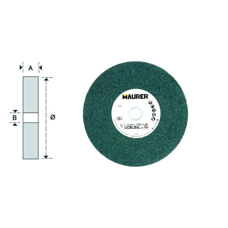 MOLA ABRAS. VERDE MM 200X25X20 GRANA 80