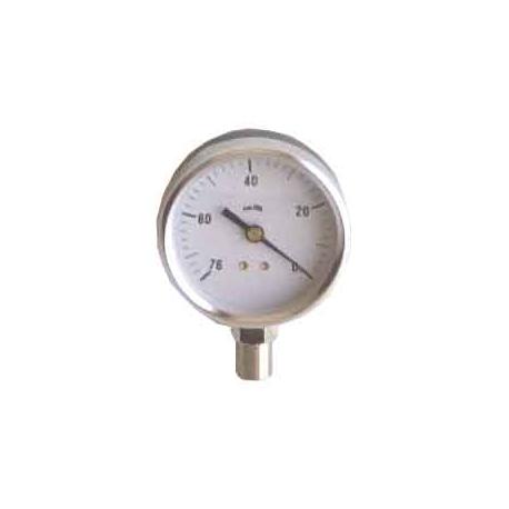 VUOTOMETRO MM 80 PERNO 3/8 GAS SC.-1:0 - 3/8 gas