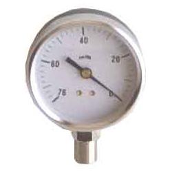 VUOTOMETRO MM 80 PERNO 3/8 GAS SC.-1:0 - 3/8 gas