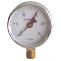 IDROMETRO MM 80 PERNO 3/8 GAS SCAL.0:25
