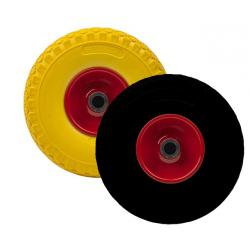 MAURER RUOTA PIENA PU C/CUSC RULLO GIALLA 260X85F20